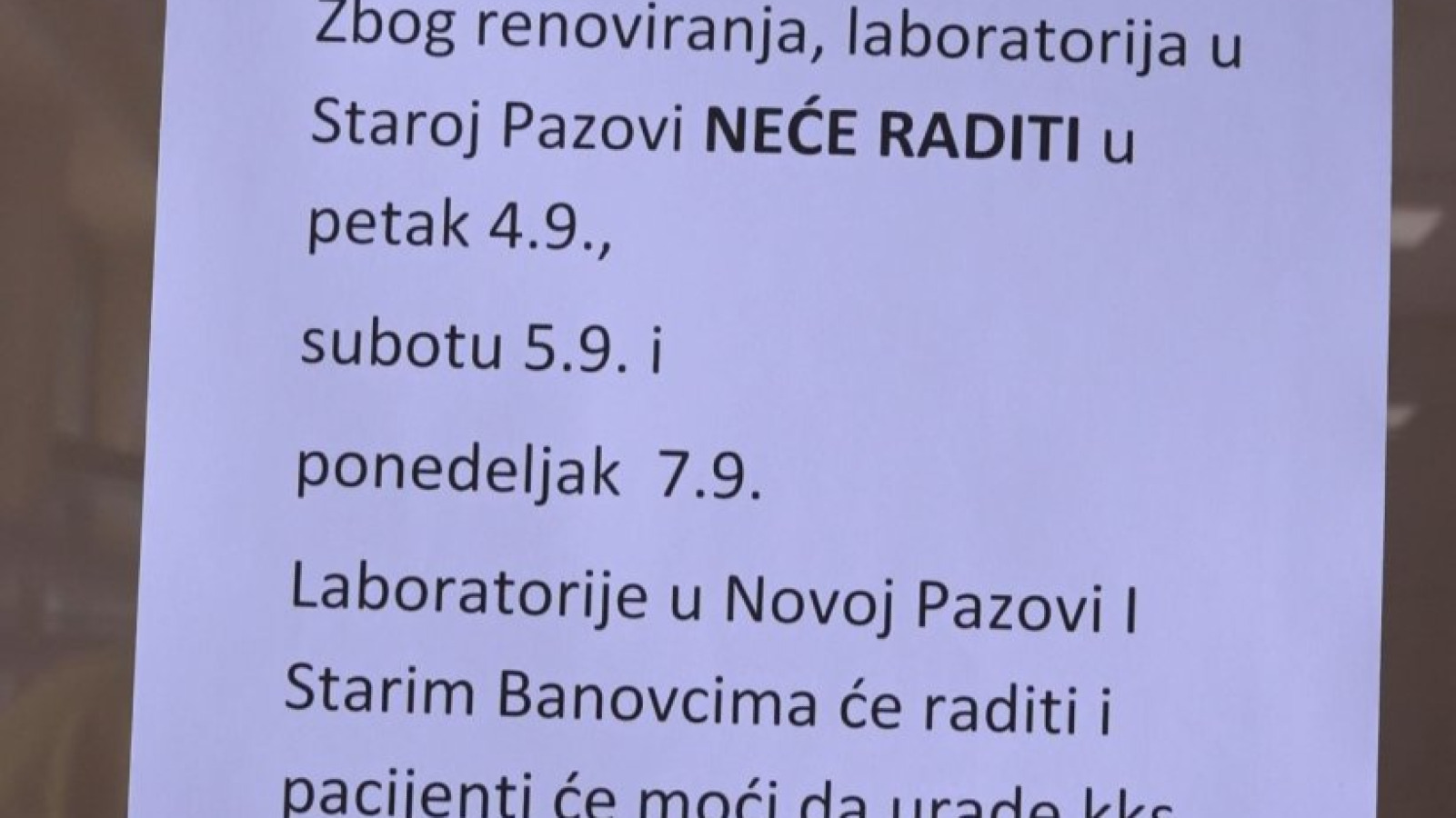 У току комплетно реновирање лабораторије у старопазовачком Дому здравља